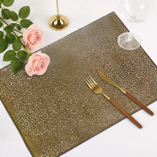 Miniatura 5 de Decozen Juego de 6 manteles individuales con diseño perforado para decoración de cocina, resistente a los arañazos, resistente a las manchas