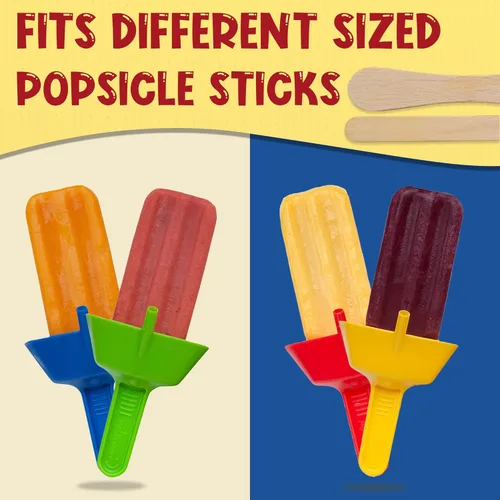 Miniatura 3 de THE ORIGINAL - Soporte para paletas sin caída sin bisfenol A (BPA) y apto para lavavajillas, soporte para golosinas congeladas sin desorden con Rojo