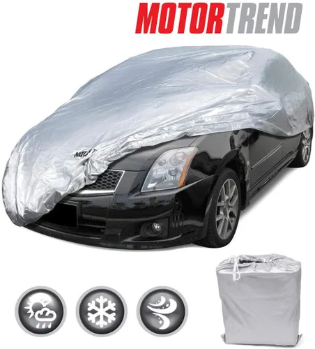 Miniatura 2 de Motor Trend Capa de protección UV básica, transpirable, a prueba de polvo, ajuste universal, cubierta completa para coche, todo tipo de clima