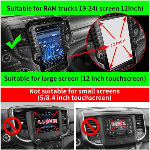 Miniatura 6 de Soporte de teléfono de coche para Dodge Ram 1500 2500 3500 (pantalla táctil de 12 pulgadas) para camionetas Pickup Auto Accessories Best Cell Phone