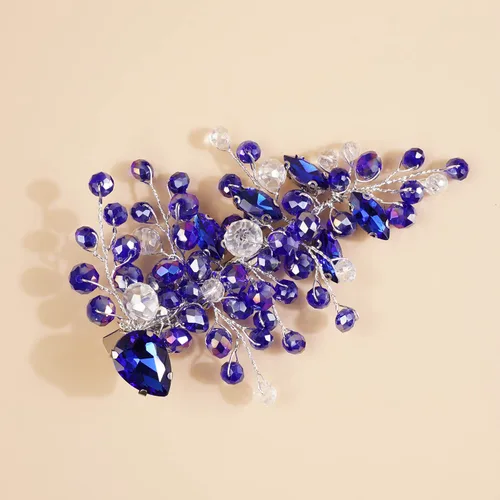 Miniatura 9 de Kercisbeauty Pieza de pelo de cristal negro para mujeres y niñas, pinzas para el pelo de novia, estilo bohemio, lindo accesorio para el cabello
