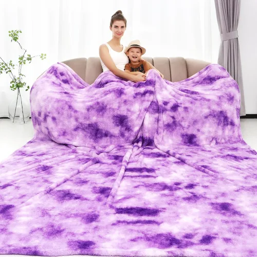 Miniatura 18 de Manta Suave Mantas Ligeras de Forro Polar Manta de Sofá Grande para Cama Queen Manta de teñido anudado