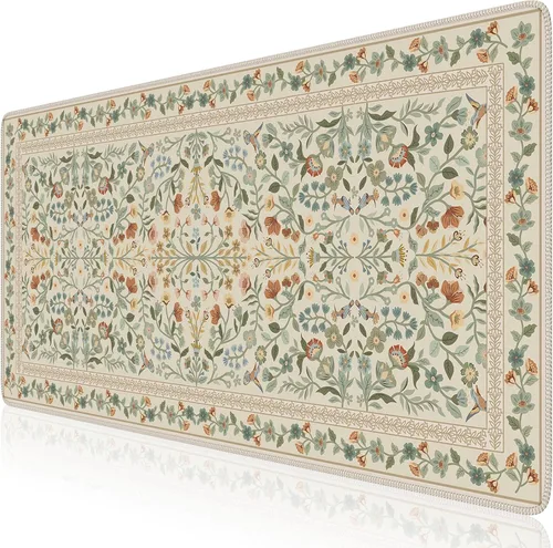 Miniatura 10 de iCasso Alfombrilla de mouse estética pequeña con diseño floral, mini alfombrilla de mouse portátil rosa, antideslizante y cómoda, de tela para mouse