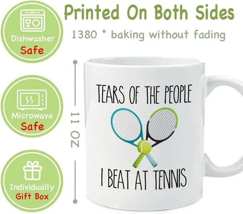 Miniatura 4 de Tears of The People - Taza divertida de jugador de tenis, regalos para mujeres y hombres, jugadores deportivos, regalos sarcásticos