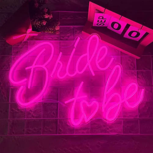 Miniatura 8 de Letrero de neón para futura novia, luces de neón LED rosas USB para boda, luces de neón para despedida de soltera, compromiso, fiesta de compromiso