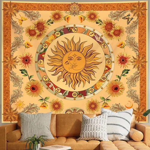 Miniatura 13 de Apdidl Tapiz Verde del Árbol de la Vida para Dormitorio, Colgante de Pared de Árbol Natural Estético, Tapices Bohemios Hippie Arte de Pared, Manta