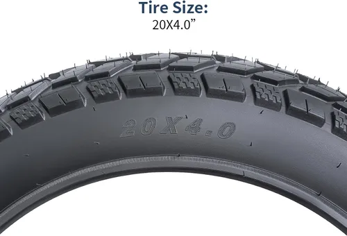 Miniatura 8 de Heavy Duty 20x4.0 Fat E-Bike Tire, High-Performance 20X4/102-406 Compatible with 20 x 4.0 Electric Bike, MTB, Mountain, All-Terrain Directional