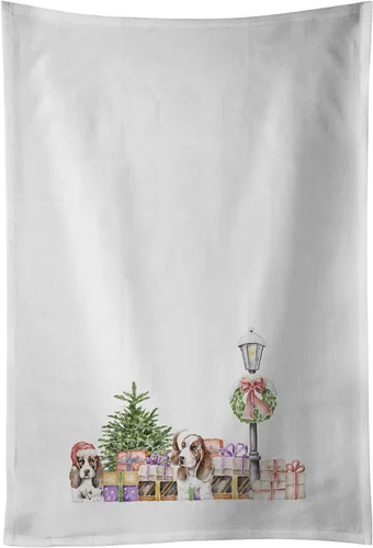 Miniatura 57 de Caroline's Treasures CK8100WTKT - Juego de 2 toallas de cocina con diseño de bulldog francés con diseño de país de las maravillas navideñas