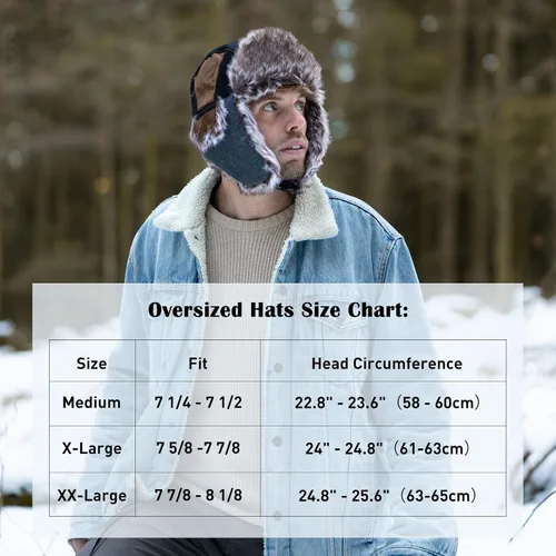 Miniatura 2 de Comhats Sombrero de trampero de caza de invierno para hombre Ushanka