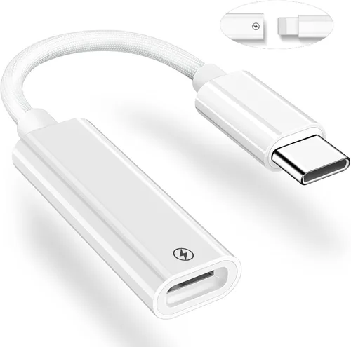 COOYA Adaptador Lightning a USB C para iPhone 17 16 15 Pro Max PD Adaptador de carga rápida con conector tipo C certificado MFi Adaptador de