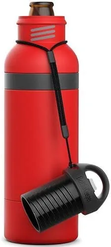 Miniatura 3 de BottleKeeper X - Botella aislada al vacío de doble pared con un abridor de botellas integrado en la tapa atada – Cuello largo de 12 onzas – Protege