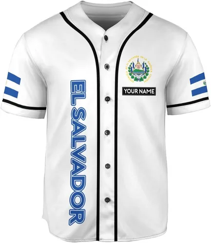 Miniatura 3 de Camiseta personalizada de béisbol de El Salvador, camiseta de orgullo de la bandera de El Salvador, camiseta salvadoreña, camiseta de El Salvadoreña