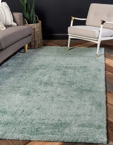 Unique Loom Colección Solo - Alfombra Calabasas (7' 10" x 10' Rectangular, Azul Claro)