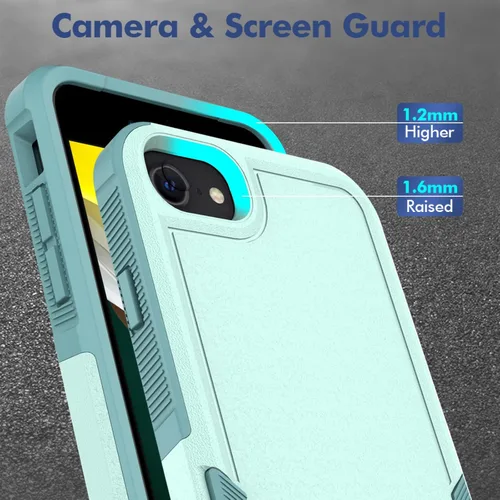 Miniatura 56 de Jeylly Funda para iPhone SE/Funda para iPhone 5S, Exterior de Plástico Duro que Absorbe Golpes + Interior de Silicona de Goma Defensor contra