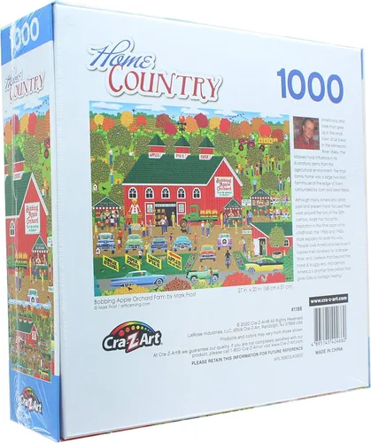 Miniatura 3 de RoseArt - Home Country - Bobbing Apple Orchard Farm - Rompecabezas de 1000 piezas para adultos