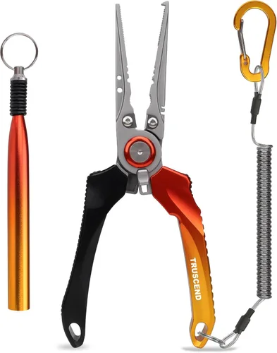 Miniatura 12 de TRUSCEND Alicates de Pesca Bloqueables Prácticos con Mango Ergonómico Innovador, Herramienta de Pesca Resistente a la Corrosión de Agua Salada