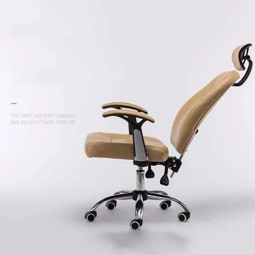 Miniatura 3 de Silla de oficina para computadora, silla ejecutiva de escritorio con brazos, silla giratoria de tareas con respaldo medio (D)