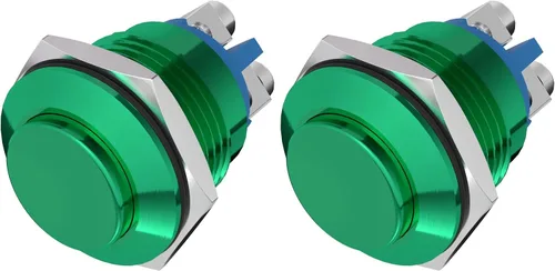 Miniatura 7 de APIELE Interruptor de botón momentáneo de 0.630 in, interruptor de botón momentáneo de 0.63 pulgadas, tapa redonda alta, carcasa de aluminio