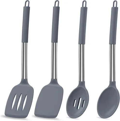 Miniatura 15 de LIANYU Juego de utensilios de cocina de 6 piezas, juego de utensilios de cocina de silicona para utensilios de cocina antiadherentes, utensilios