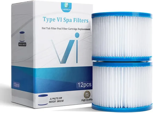 Miniatura 6 de Paquete de 6 filtros de repuesto tipo VI para bañera de hidromasaje Saluspa compatible con bomba de piscina Lay-Z-Spa, Coleman SaluSpa 90352E