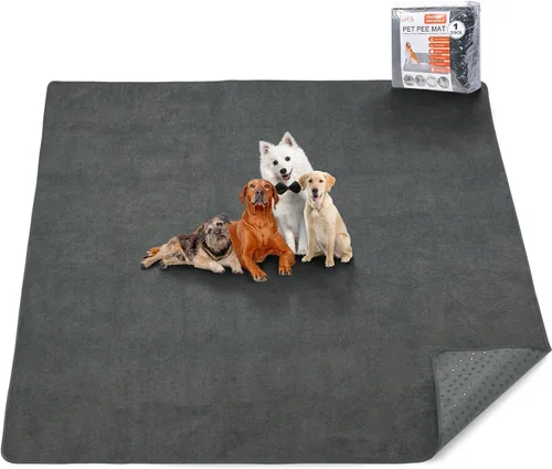 Miniatura 17 de Almohadillas lavables para orina de perro 24x36 pulgadas paquete de 2 reutilizables, alfombrillas absorbentes antideslizantes para perros