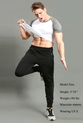 Miniatura 5 de TBMPOY - Pantalones deportivos para hombre, con bolsillos con cierre
