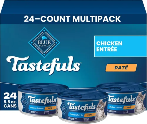 Miniatura 13 de Blue Buffalo Tastefuls - Paquete variado de comida húmeda natural para gatos, pollo, pavo y pollo, pescado y atún de océano, latas de 5.5 onzas