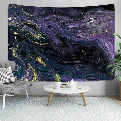 Miniatura 10 de Tapiz de mármol para colgar en la pared para dormitorio, sala de estar, decoración de dormitorio, textura de océano verde, 40 x 30 pulgadas