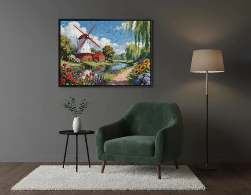 Miniatura 3 de Rompecabezas de 1000 piezas para adultos, serie estaciones, hermoso arte natural, juego meditativo para aliviar el estrés, grande de 28 x 20