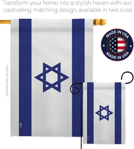 Miniatura 6 de Bandera de Israel Bandera de Israel Decoración de la Habitación Pequeña Decoración de la Tumba Interior Banner de Patio Exterior Casa Colgante