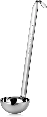 Miniatura 14 de meekoo 3 Piezas Cucharones de Acero Inoxidable Cucharón de Sopa con Mango con Borde de Vertido para Cocina Cocinando Sopa Salsa (3 oz)