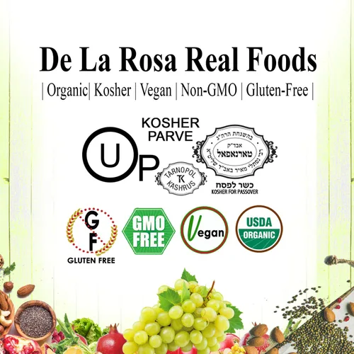 Miniatura 6 de De La Rosa - Vinagre orgánico de vino tinto y blanco, crudo y sin filtrar, con la "madre", Kosher para Pascua, vegano, sin OMG y sin gluten, ideal