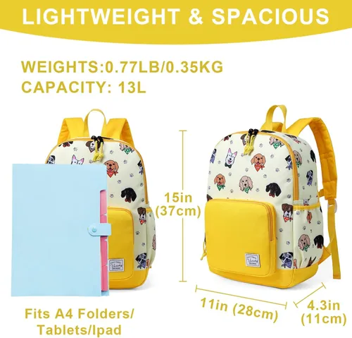 Miniatura 2 de VASCHY - Mochila preescolar para niños y niñas, liviana, resistente al agua, con correa en el pecho