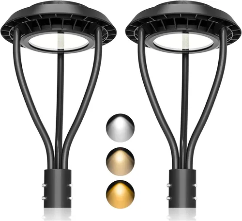 Miniatura 7 de KUKUPPO Luz LED de poste superior de 60 W, certificación ETL, 8400 lm, CCT ajustable 3000K/4000K/5000K, potencia ajustable 60W/48W/36W lámpara