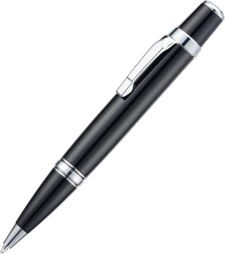 Miniatura 4 de Wikult Juego de 3 mini bolígrafos con recambios adicionales, tinta negra de punta media de 0.039 in, bolígrafo de metal de escritura suave