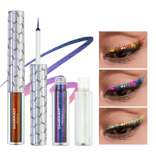 Miniatura 26 de CHARMACY Delineador Líquido para Ojos Resistente al Agua, Lápiz delineador de ojos negro intenso de larga duración con punta ultra fina, a prueba