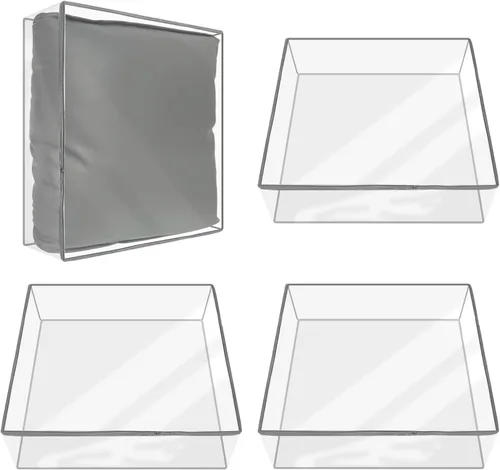 Miniatura 8 de 4 fundas de cojín de plástico para sofá – Funda impermeable de PVC transparente para sofá contra arañazos de gato, perro, 28 x 28 x 9 pulgadas