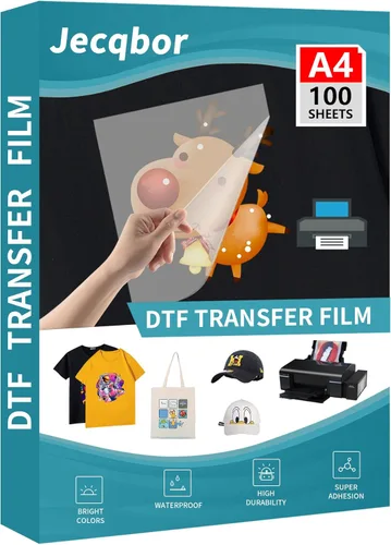 Miniatura 7 de Jecqbor Película de Transferencia DTF de 13 x 19 pulgadas, 120 hojas A3+ Plus de papel PET transparente mate de doble cara, papel DTF para hack