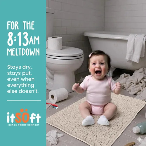 Miniatura 2 de Tapetes de baño pequeños de felpilla de 22 x 14 pulgadas, tapetes de baño absorbentes de felpa, de secado rápido, suaves y lavables a máquina