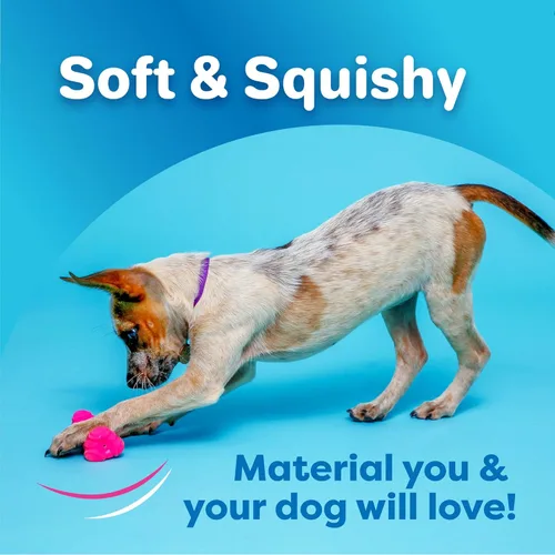 Miniatura 2 de Hartz DuraPlay Hueso Juguete de Látex Chirriante para Perros de Razas Medianas, Paquete de 3