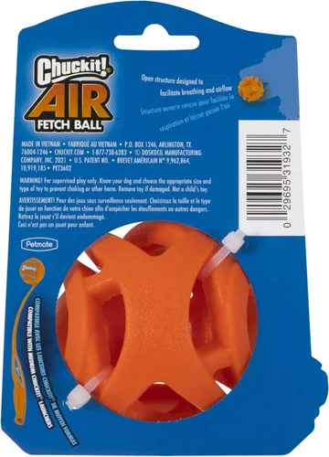 Miniatura 3 de Chuckit! Air Fetch Ball - Juguete para perro, mediano (2.5 pulgadas de diámetro), para perros de 20 a 60 libras, paquete de 2