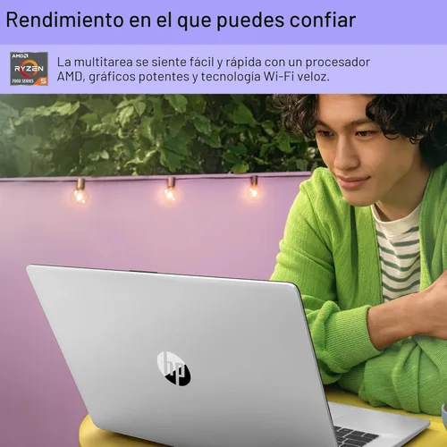 Miniatura 4 de HP portátil de 17.3 pulgadas, pantalla HD+, AMD Ryzen 5 7520U, 16 GB de RAM, SSD de 512 GB, gráficos AMD Radeon, Windows 11 Home, color plata
