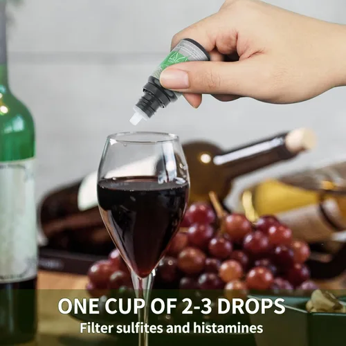 Miniatura 3 de Filtros de vino, purificador de vino, elimina el sulfito y la histamina, el purificador de vino reduce el dolor de cabeza, evita las sensibilidades