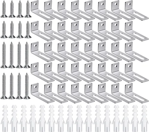 Miniatura 8 de Oudain Juego de 20 soportes de pared, accesorios de montaje para pizarra blanca, kit de accesorios de instalación de pared, soportes de montaje