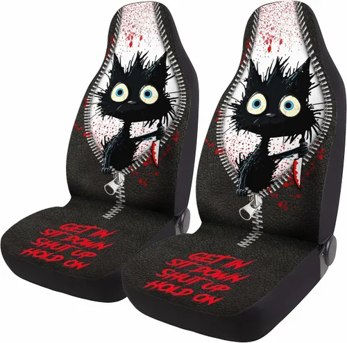 Miniatura 87 de GENANY Horror Nightmare Skellington - 2 fundas de asiento delantero para automóvil, camión, SUV, regalos de Navidad, funda de asiento de cubo