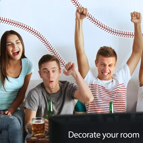 Miniatura 6 de Cinta adhesiva de béisbol de 110 yardas para envolver Navidad, sellado y más (1 rollo)