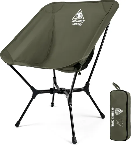Miniatura 10 de ONETIGRIS OasisFlex Silla de camping, silla portátil con bolsa de transporte, ideal para camping, playa, picnic, parque, césped, deportes y eventos