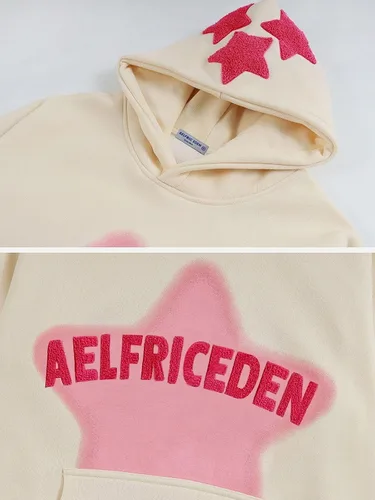 Miniatura 5 de Aelfric Eden Star Graphic Hoodie Streetwear Print Trend Causal Loose Oversized Hooded Sweatshirts Pullover