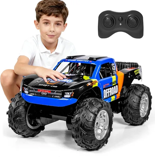 Miniatura 8 de KB KAIBO - Camiones monstruo impermeables para niños, 2.4G, coche RC anfibio, 1:16, barco RC todo terreno para niños y adultos, 4WD, 2 baterías Q156