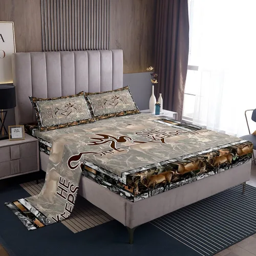 Miniatura 18 de Dog Side My Side - Juego de sábanas de tamaño Queen, color negro y blanco, sábana bajera ajustable para mujeres y hombres, sábanas románticas
